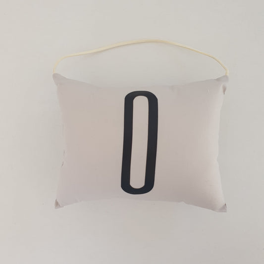 Initial Tooth Fairy Pouch - Grey O Black