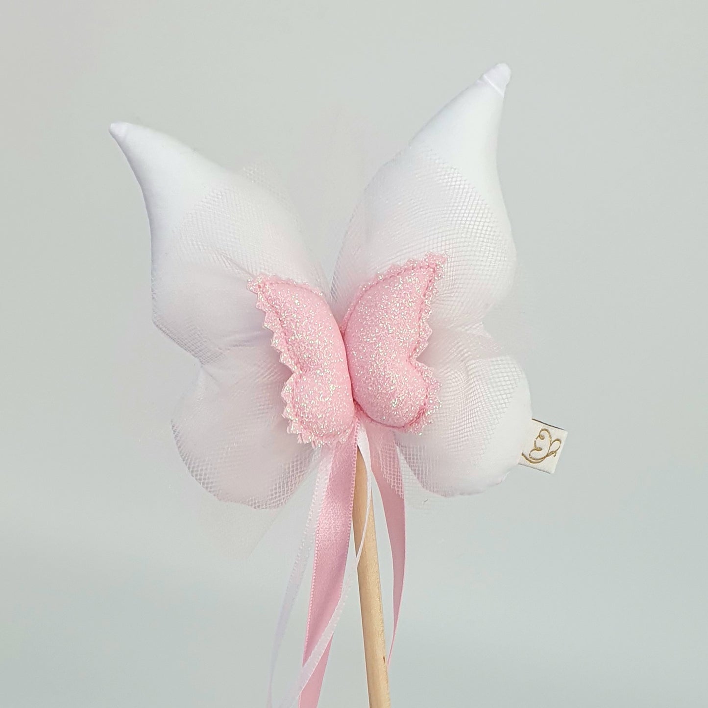 Butterfly Wand - White Cotton