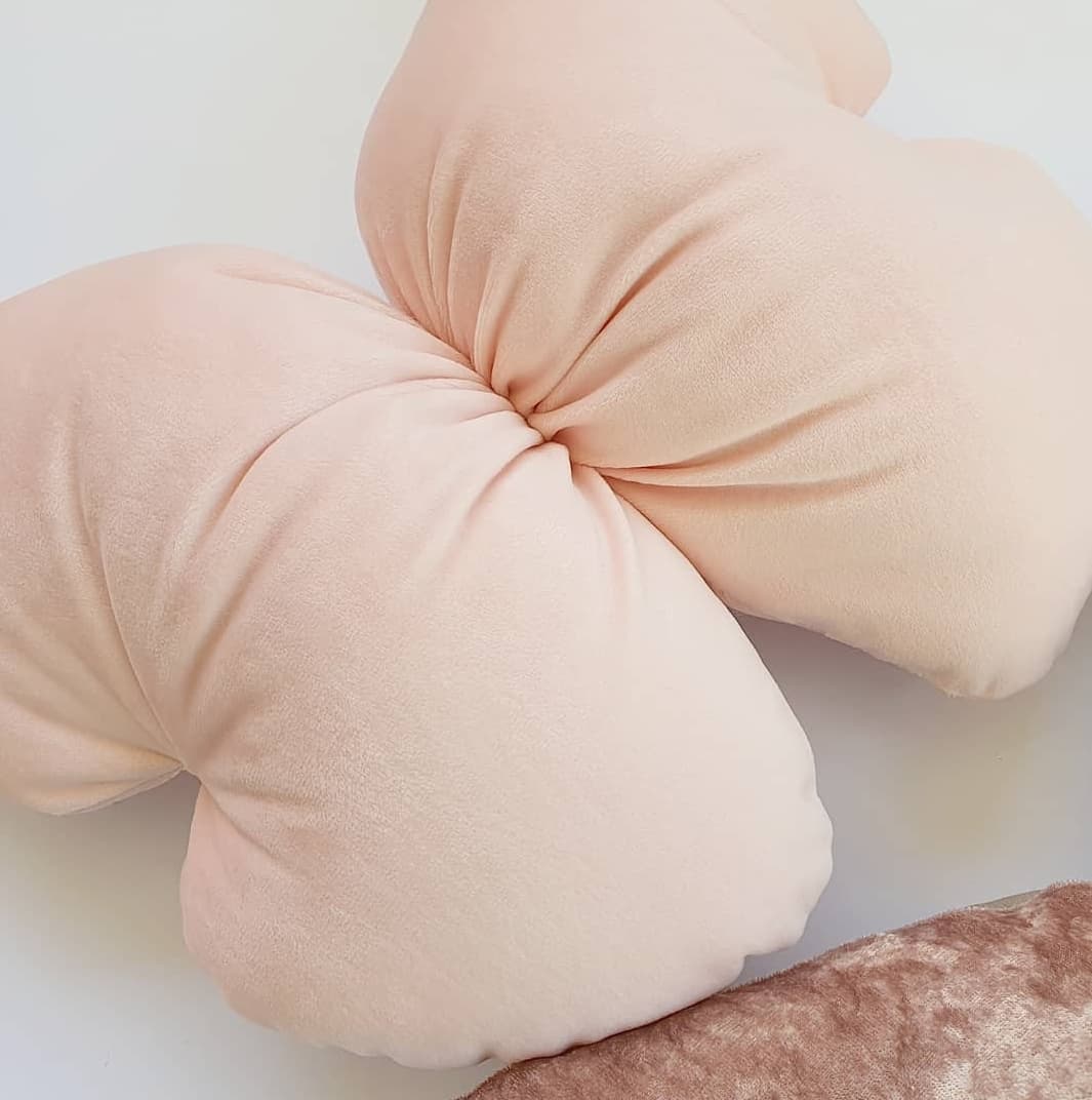 Butterfly Cushions - Ice Pink - Smooth Velvet - Pre Order for 6-8 Week Leadtime