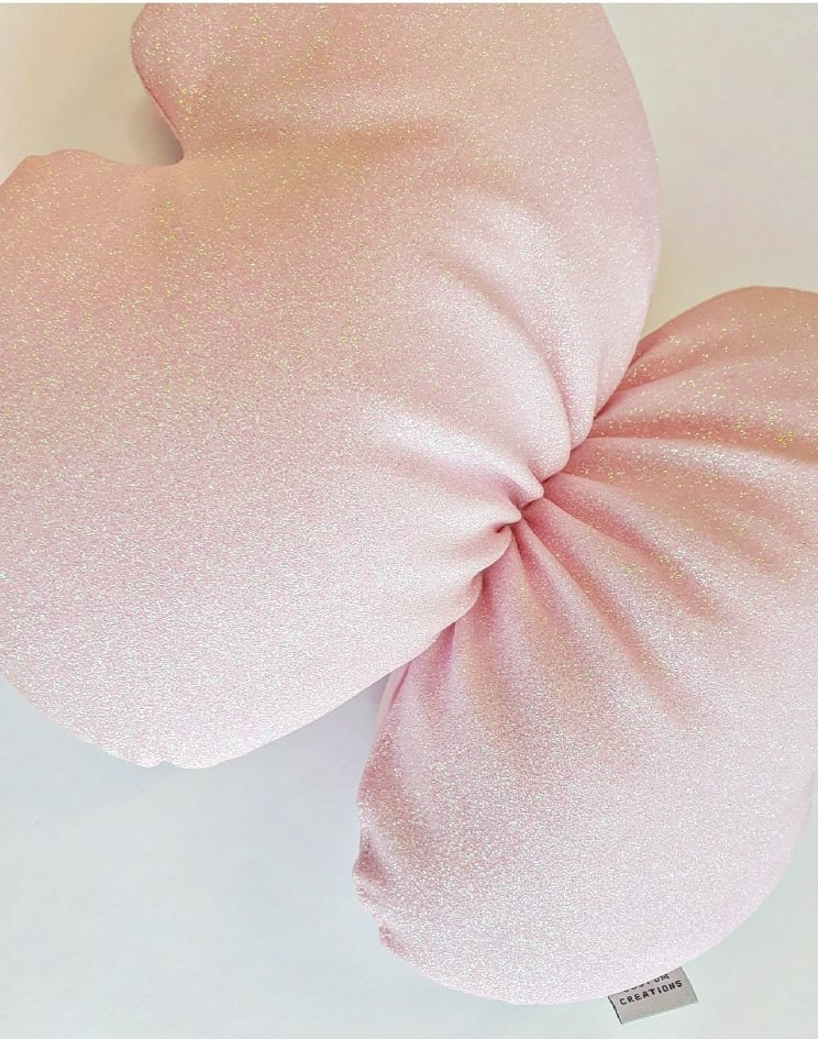 Pink Sparkle Butterfly Cushion - Pre Order 6-8 Week Leadtime