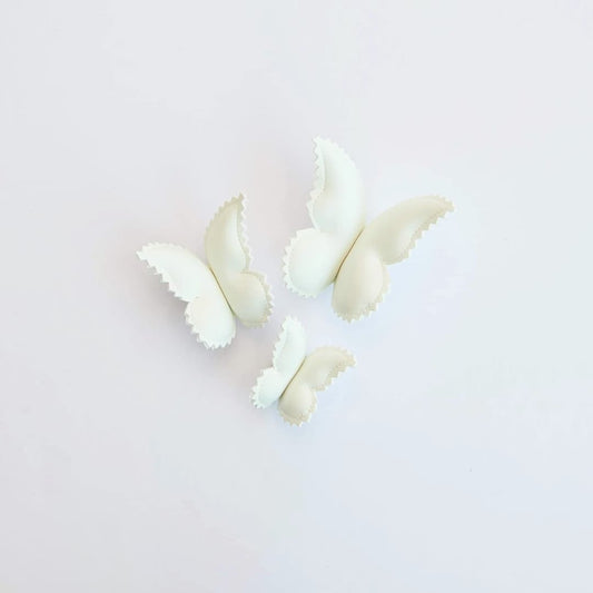 Brite White Leatherette Glow In The Dark Butterfly Decor - 3 Pack