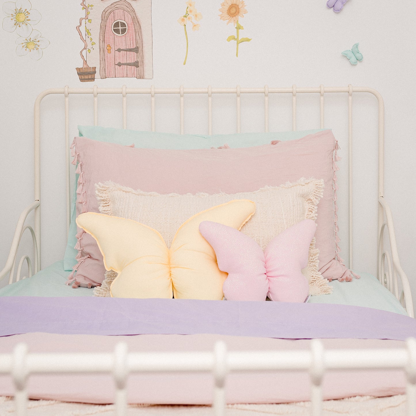 Pink Sparkle Butterfly Cushion - Pre Order 6-8 Week Leadtime