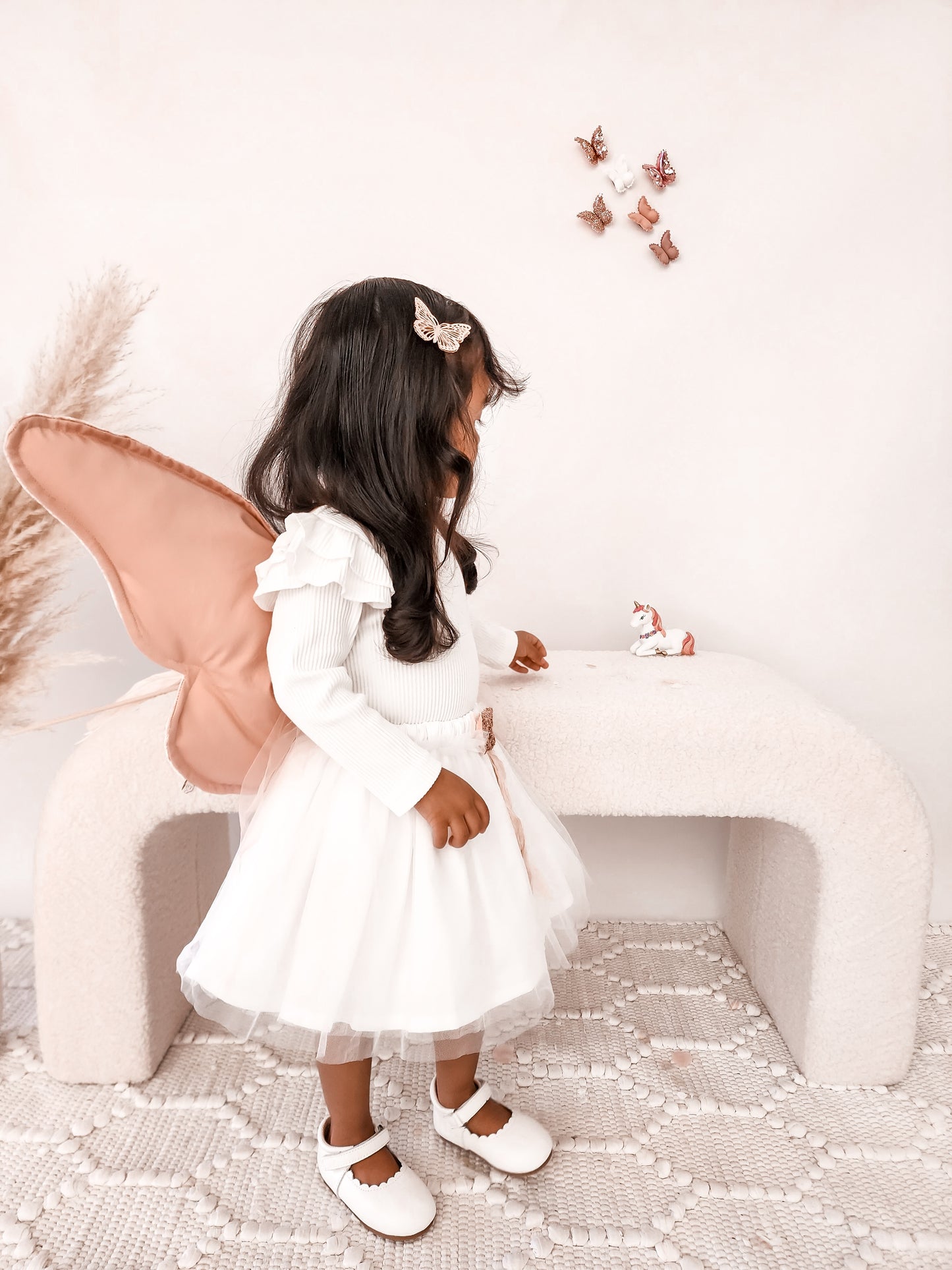 Butterfly Princess Tulle Skirt © - White - Pre Order 4 week leadtime.