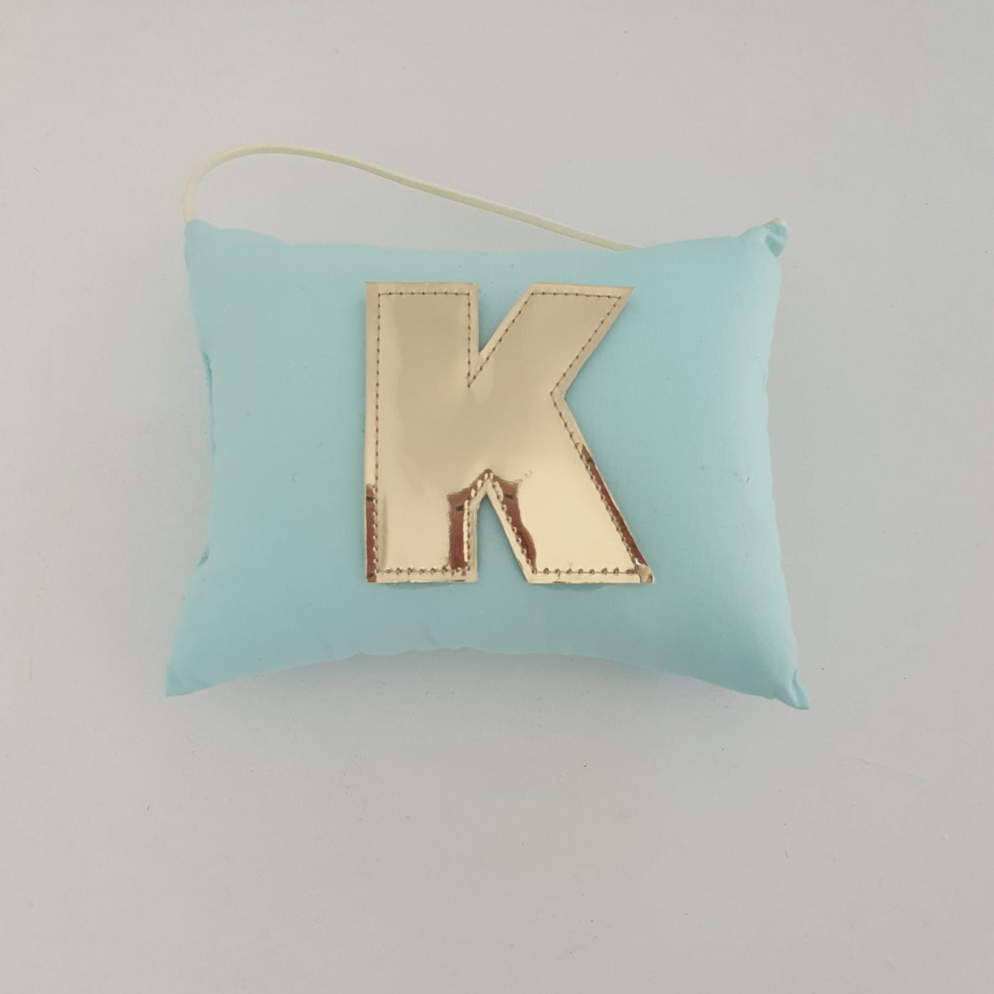 Initial Tooth Fairy Pouch© - Mint K Gold Leather