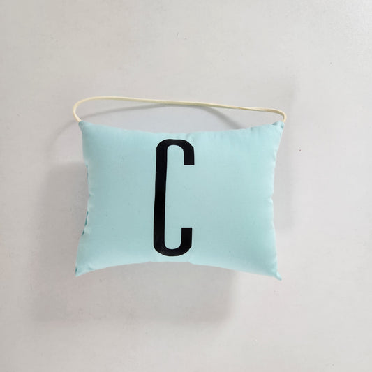 Initial Tooth Fairy Pouch© - Mint C Black