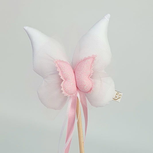Butterfly Wand - White Cotton