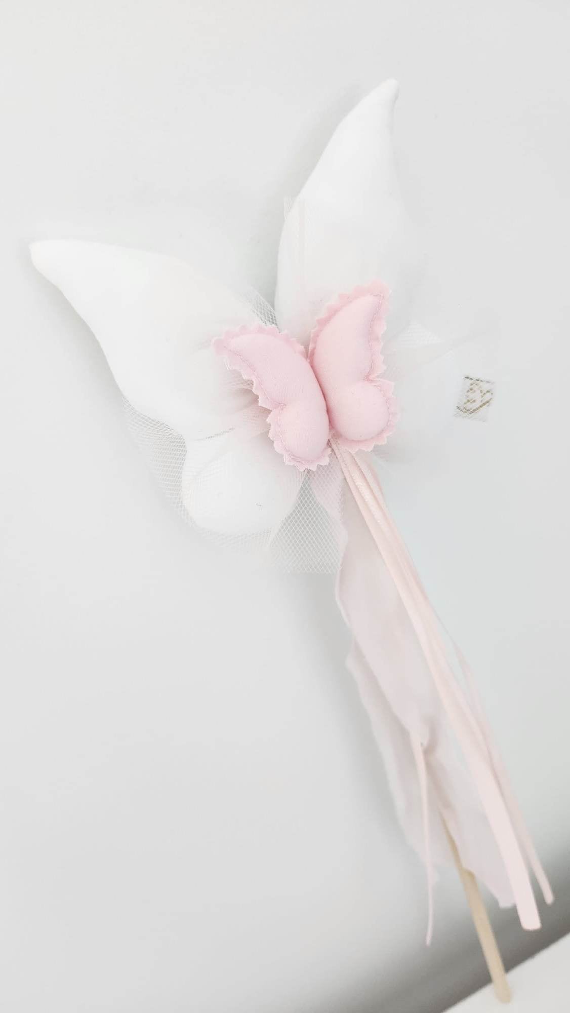 Butterfly Wand © - White Cotton