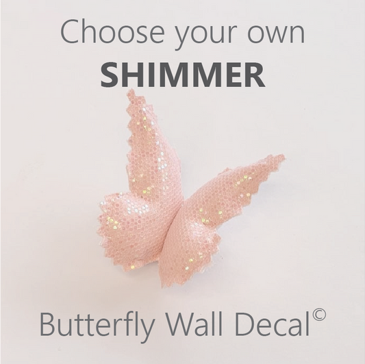 SHIMMER GLITTER Butterfly Wall Decals - Pre Order 6-8 Week Leadtime