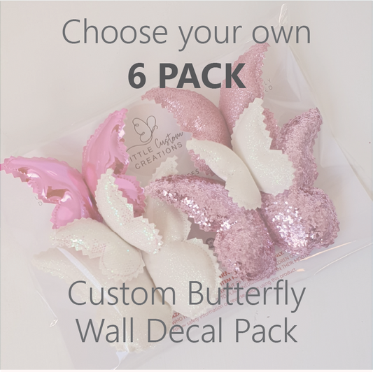 Custom Butterfly Wall Decal - 6 Pack - 6-8 Week Leadtime