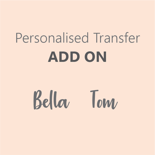 Personalised Vinyl Transfer ADD ON - Optional add on to item in your order