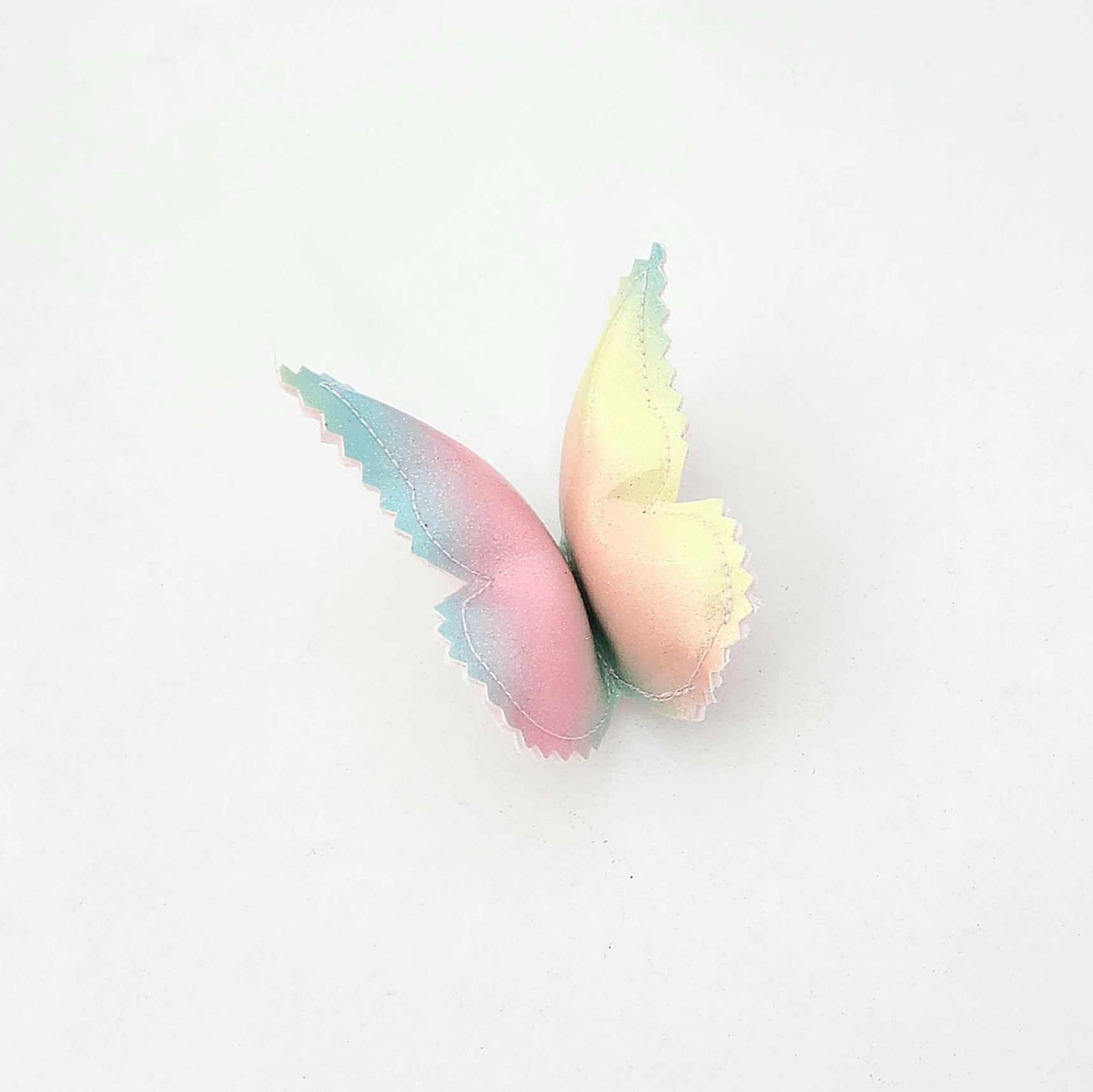 Pastel Rainbow Glitter Patent Leatherette Butterfly Wall Decal© - Medium