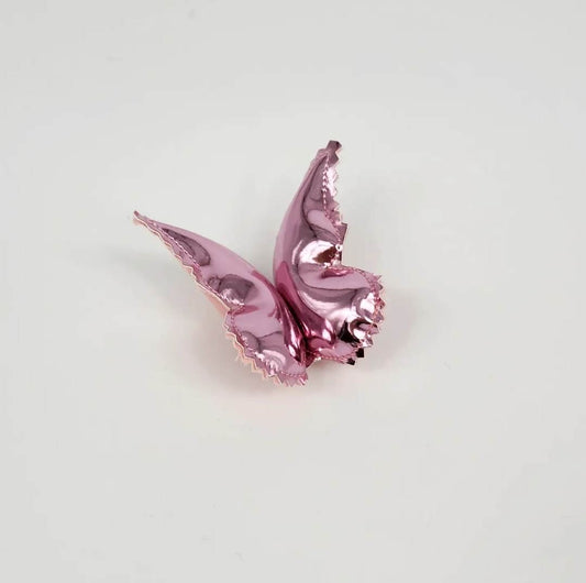 Dusty Pink Mirror Leatherette Butterfly Wall Decal© - Medium