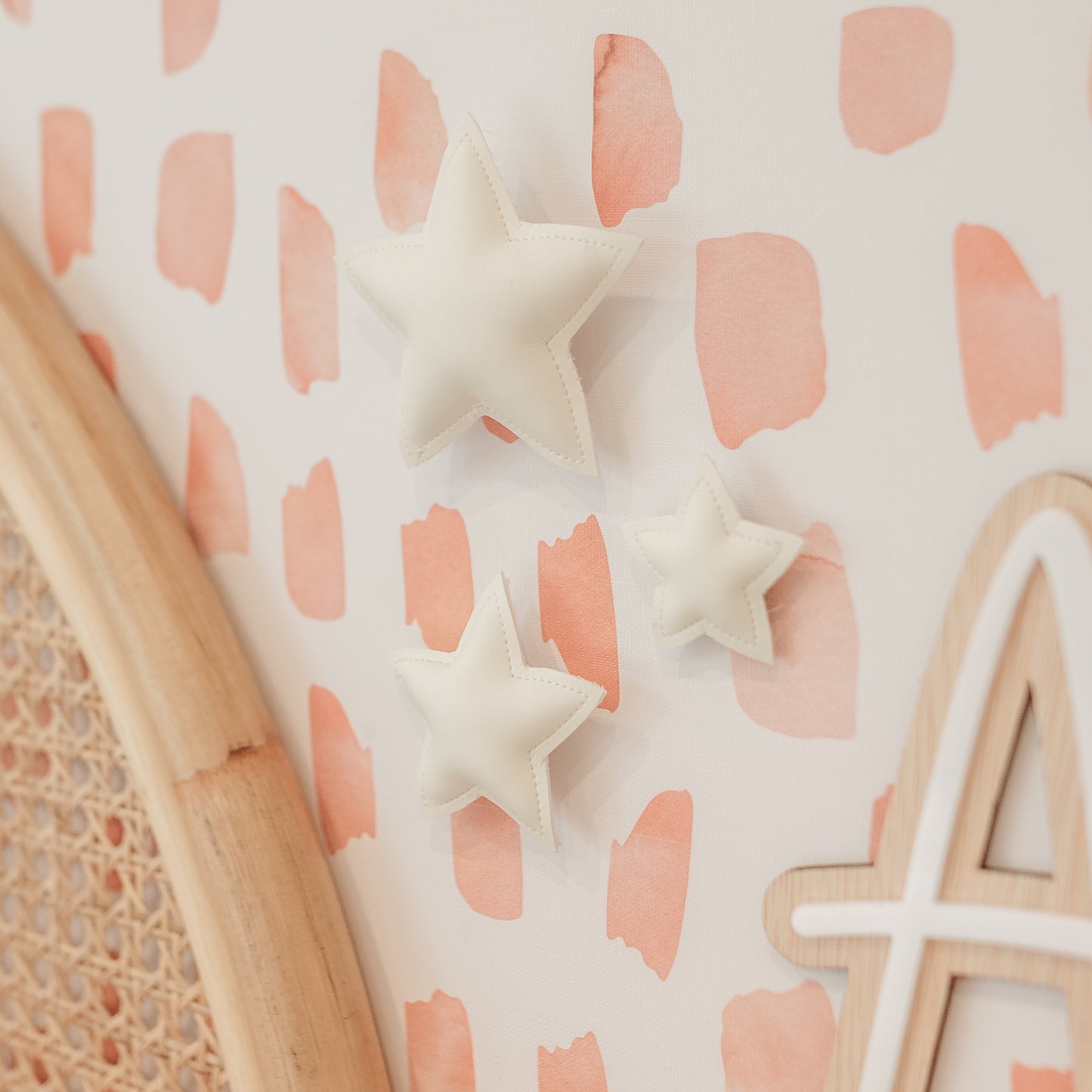 Brite White Leatherette Glow In The Dark Star Decor - 3 Pack