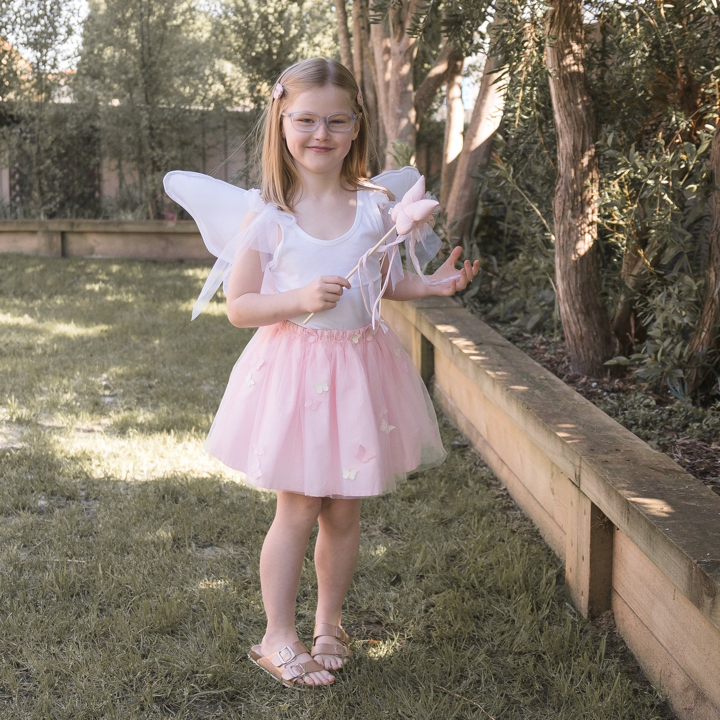 Butterfly Dreamer Tulle Skirt © - Baby Pink / Pastel or Sparkle Pink - Pre Order 6 week leadtime.